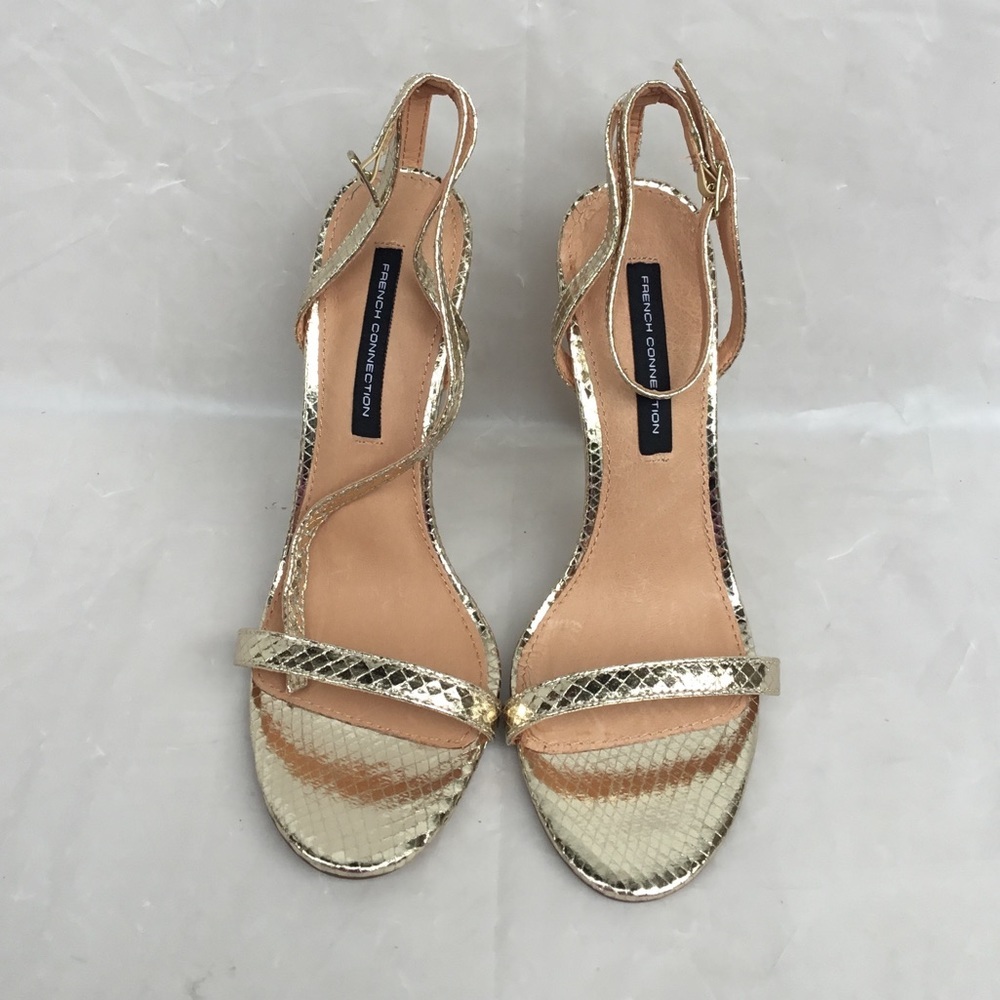 French Connection Golden Slippers Size 7 View 2